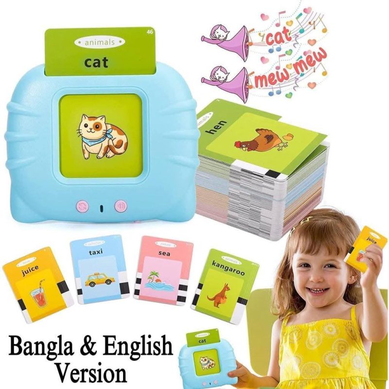 কথা শেখার টকিং ফ্ল্যাশ কার্ড – শিশুদের শব্দভান্ডার, ধ্বনি চেনা, এবং স্পিচ থেরাপির জন্য বুদ্ধিবৃত্তিক শিক্ষামূলক খেলনা